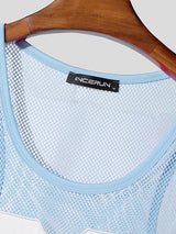 Mens Digital Print Sheer Mesh Sleeveless Bodysuit SKUL03027