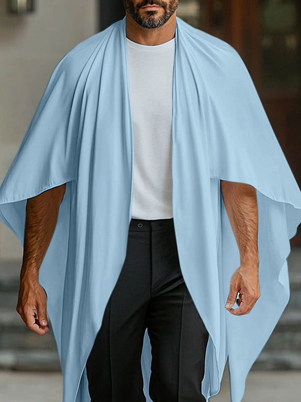 Mens Solid Color Casual Loose Cardigan SKUL06468