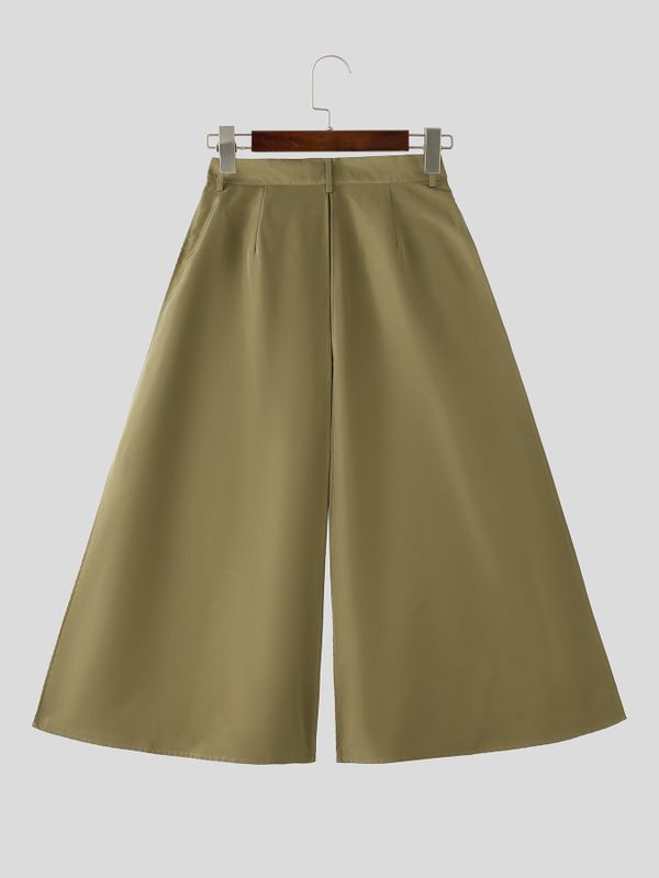 Men's Avant-Garde Vertical Slashed Panels Extra-Wide Leg Fit Pant SKUL58782