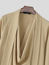 Men's Deconstructed Textured Ribbon Long Sleeve Shirt SKUL36630