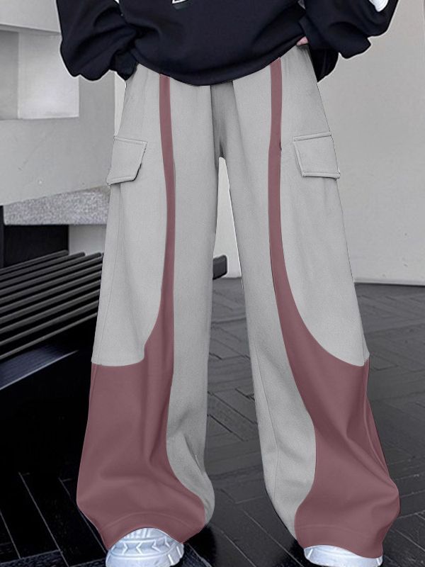 Men's Deconstructed Contrast Color Casual Pant SKUL47883