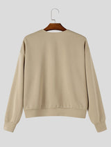 Men's Avant-Garde Chic City Walk Asymmetric Stepped Snap Placket Crewneck Jacket SKUL84565