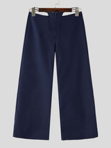 Men's Avant-Garde Cut Out G-String Waistband Wide Leg Pant SKUL66127