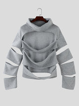 Mens Hollow-Out Loose Long-Sleeve Hoodie SKUK81200