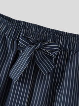 Mens Striped Colorblock High-Waisted Casual Pant SKUL16883