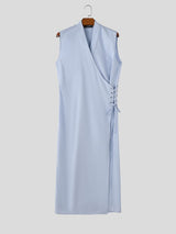 Men's Avant-Garde Sleeveless Long Wrap Tank SKUL68350