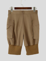 Men's Cyberpunk Techwear Multi-Pocket Cargo Bloomer Short SKUL64172