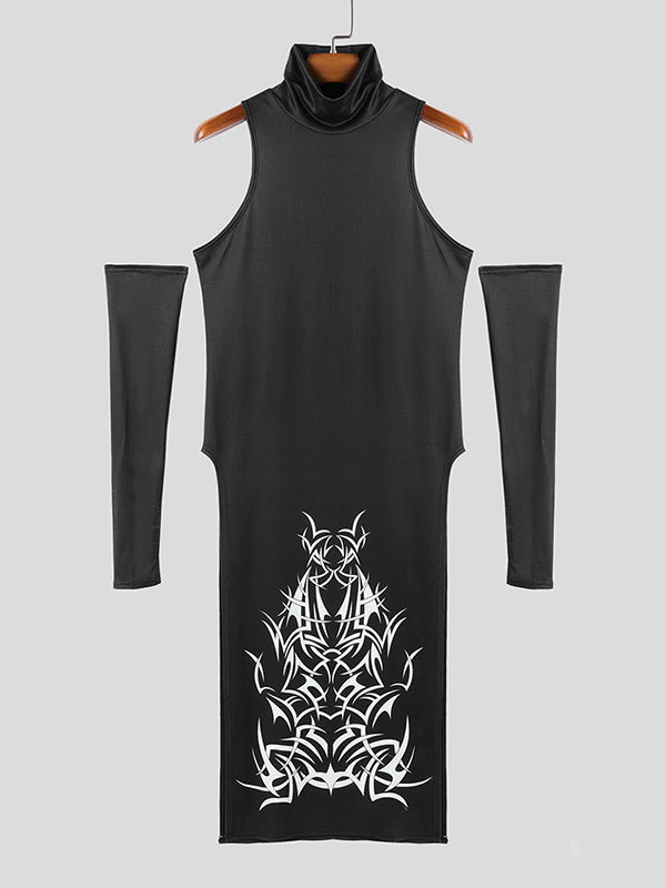 Mens Graffiti Print Long Sleeve T-Shirt SKUK99827