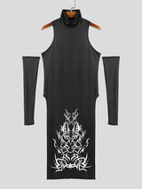 Mens Graffiti Print Long Sleeve T-Shirt SKUK99827