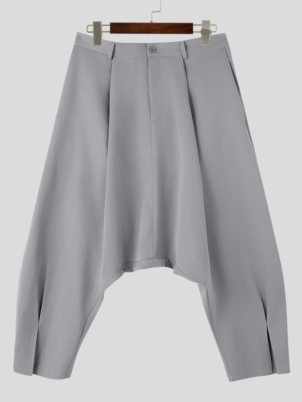 Men's Smart Luxury City Walk High-Drape Loose Fit Baggy Pant SKUL85935