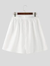 Mens Solid Color Slit Casual Short SKUL12449