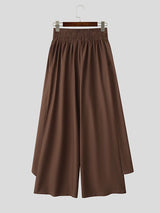 Men's Solid Ruffled Patchwork Pant SKUL35385