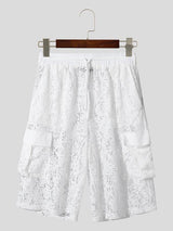 Mens Lace Print Sheer Short SKUL07543