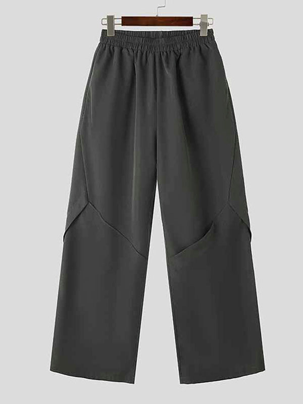 Mens Deconstructed Solid Color Loose Pant SKUK74178