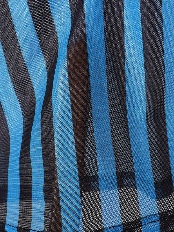 Men's Striped Colorblock Sheer Mesh Two Pieces Outfit SKUL25988