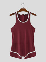 Men's Color Block Sleeveless Bodysuit SKUL20274