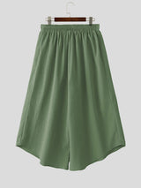 Mens Solid Color Loose Textured Casual Pant SKUL15573