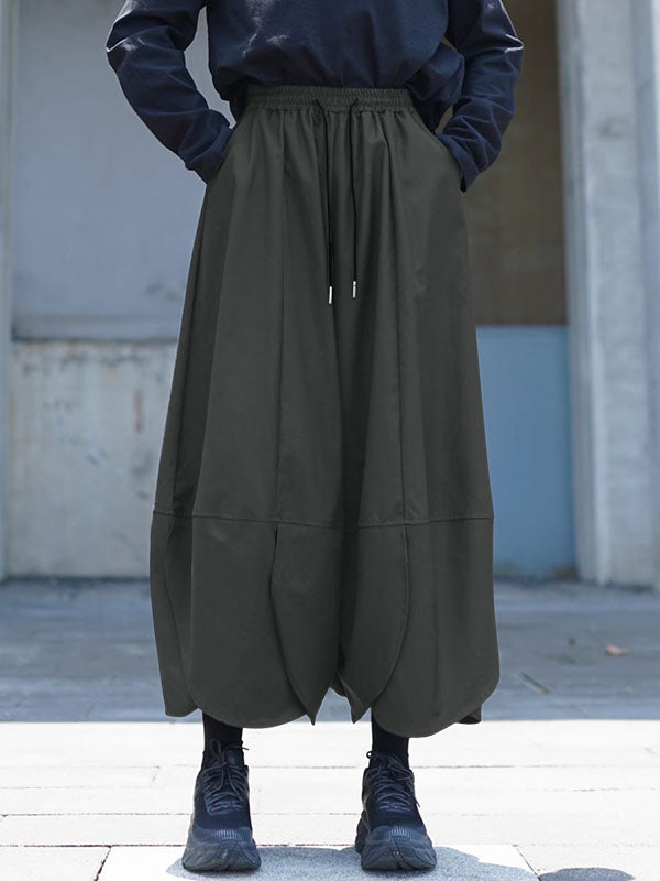 Mens Solid Color Wide-Leg Casual Pant SKUL17856