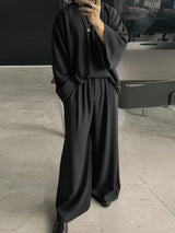 Men's Solid Color Crew Neck Casual Two Pieces Outfit SKUL28250