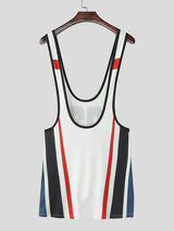 Mens Number 23 Contrast Color Sleeveless Bodysuit SKUL15565