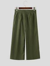 Mens Solid Color High-Waisted Casual Pant SKUL19093