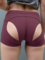 Men's Solid Color Hollow Casual Short SKUL22529