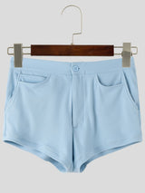 Men's Beach Resort Fit Soft Knit Button Front Booty Short SKUL76208