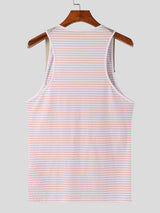 Mens  Fashion Striped U-Neck Sleeveless Tank SKUK64014