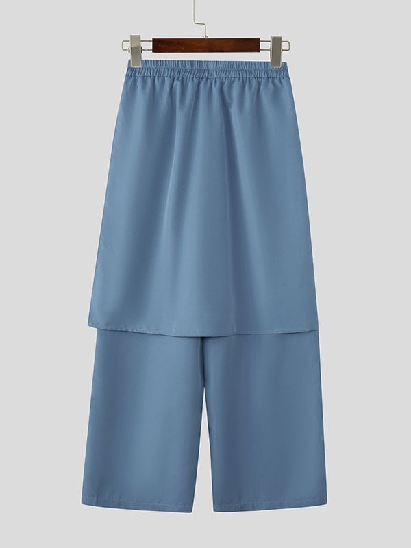 Men's Faux Two-Piece Design Casual Pant SKUL48673