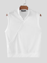 Mens Solid Color Textured Casual Tank SKUL17032