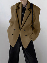 Mens Solid Color Casual Long Sleeve Blazer SKUK78442