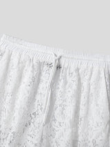 Mens Lace Print Sheer Short SKUL07543