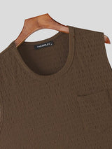 Men's Solid Color Casual Pocket Tank SKUL51254