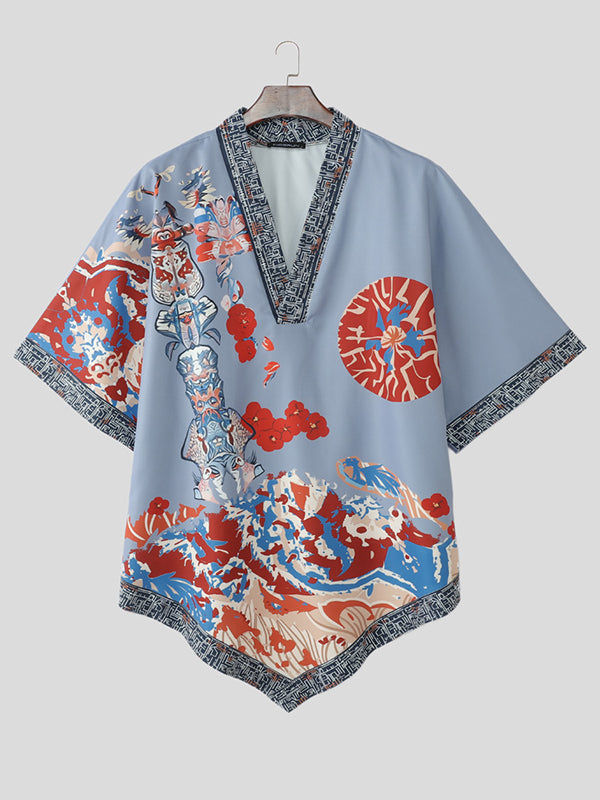 Mens Ethnic Print Short Sleeve T-Shirt SKUL13716