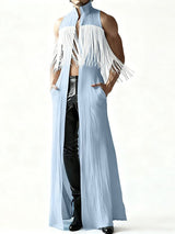 Men's Tassel Patchwork Textured Cardigan SKUL47661