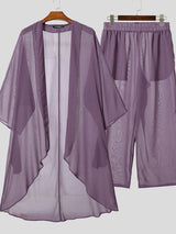 Men's Chiffon Sheer Two Pieces Outfit SKUL39033