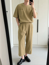 Men's Corduroy Casual Two Pieces Outfit SKUL23532