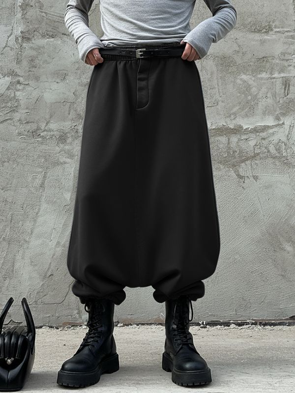 Men's Deconstructed Solid Color Drop Crotch Pant SKUL40291