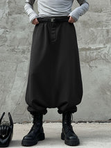 Men's Deconstructed Solid Color Drop Crotch Pant SKUL40291