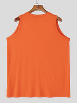 Men's Solid Color Deep U-Neck Tank SKUL19799