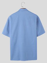 Mens Fringe Panel Short Sleeve Shirt SKUL07803