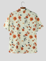 Mens Floral Print Short Sleeve Shirt SKUL13318