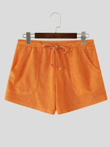 Men's Beach Vacation Drawstring Elastic Waist Beach Gym Casual Short SKUL66983