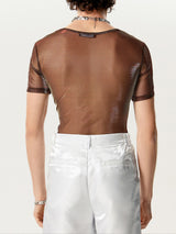 Mens See-through Two-tone Short Sleeved T-Shirts SKUI08937