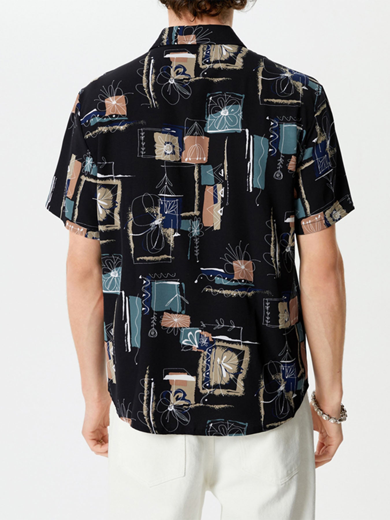 Mens Print Leisure Short Sleeve Shirts SKUI91275