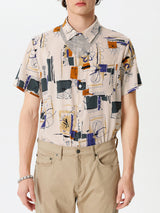 Mens Print Leisure Short Sleeve Shirts SKUI91275