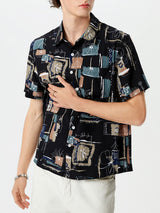 Mens Print Leisure Short Sleeve Shirts SKUI91275