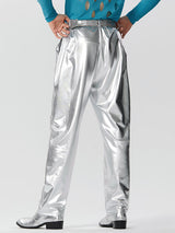 Mens Shiny Metallic Stretchy Night Club Pants SKUJ41976