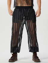 Mens Striped Mesh See through Pants SKUK48902