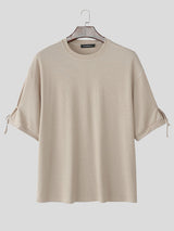 Mens Solid Color Casual Short Sleeve T-Shirt SKUL16852